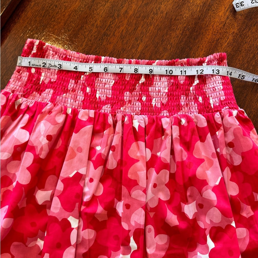 Buddy Love size M ladies Floral Red and Pink Puff Sleeve 2 piece mini skirt&top - Picture 10 of 10